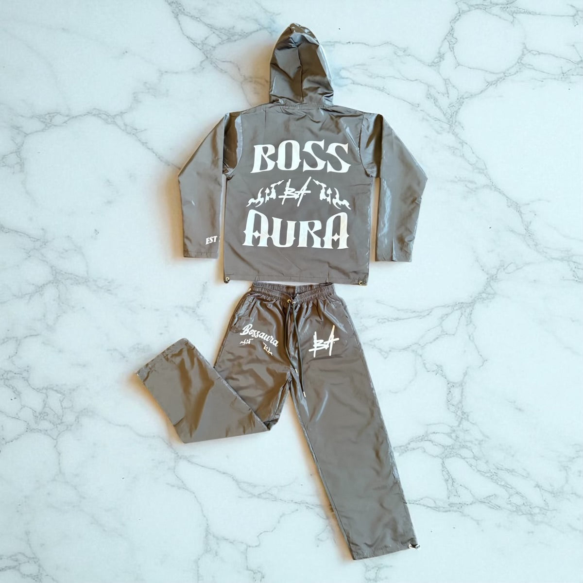 Boss Aura Black Windbreaker Jacket with Pants